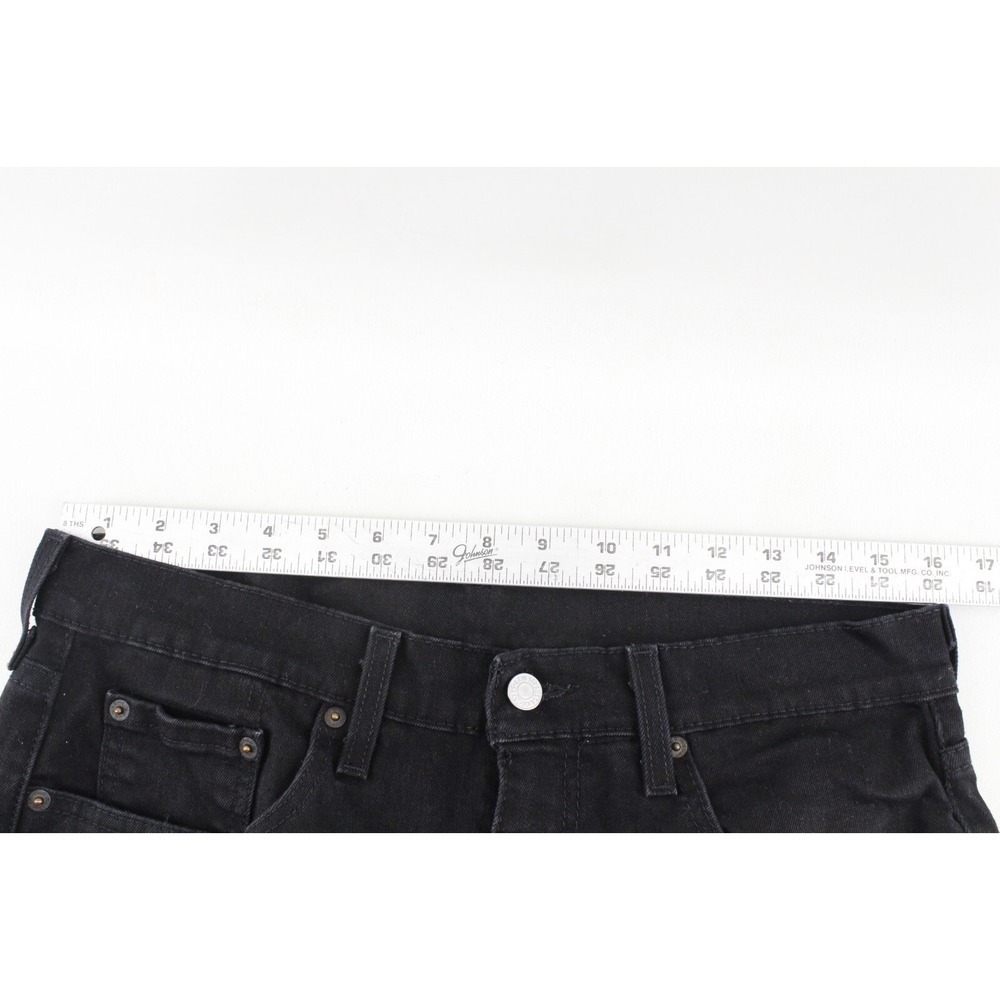 Levi's 502 Jeans 32x30 (Tag 32x32) Regular Taper Black Dark Wash - Picture 9 of 13